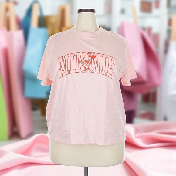 DISNEY Minnie Mouse Pink Logo T Shirt Size 2X NEW NWT - Picture 1 of 4